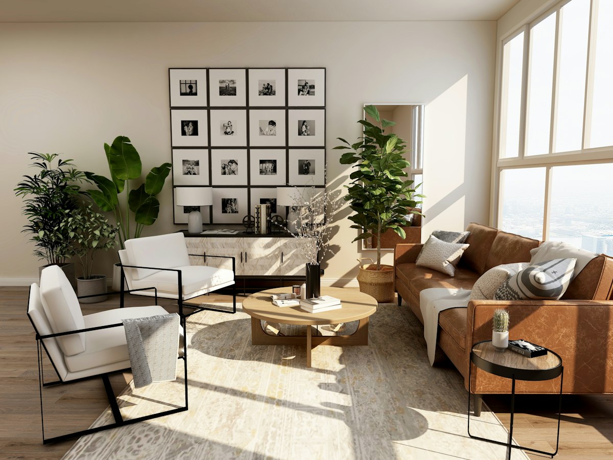 Roomio ile yeniden tasarlanmış bir oturma odası